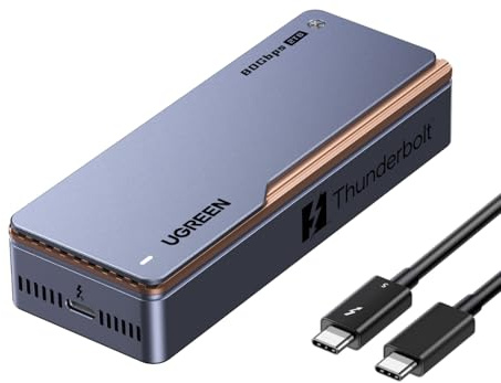 UGREEN NeoDrive Creator 80 Thunderbolt 5 Tragbare SSD Bis zu 6600 MB/s 1TB | Portable SSD Externe Festplatte Kompatibel mit M4/M4 Pro/Max Macs, M1/M2/M3 Pro,Max&Ultra Macs, USB-C Windows PCs usw.