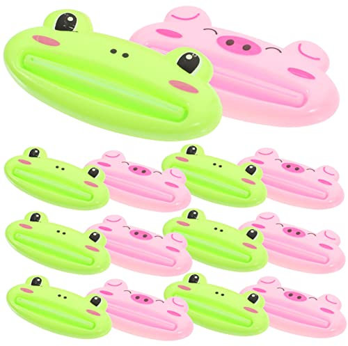 ERINGOGO Distributeur De Dentifrice D'animal Lot De 20 Pièces Presse-tube Pratique Pour Garçon Et Filles Design Mignon Maison Outils De Salle De Bain