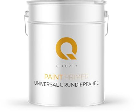 Q-COVER Universal Grundierfarbe für Latexfarben 10 L Weiß F100 | Vorstreichfarbe & Grundierung für Innen | Grundanstrich & Haftvermittler | Mattfarbe | Weißfarbe