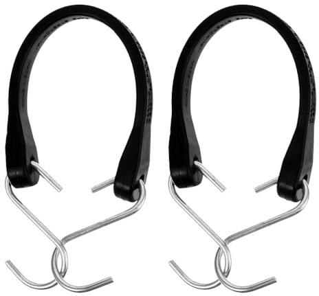 Gatuida Lot De 2 Sangles Élastiques Robustes avec Crochets pour Camions Et Remorques Tendeurs Élastiques pour Charges Et Bâches Fixation Sécurisée Polyvalente pour Usage Extérieur
