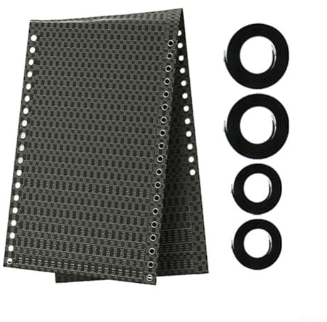 FACULX Kit di ricambio per sedia a sdraio, copertura in tessuto di nylon con corde elastiche, set di riparazione per sedia a sdraio impermeabile resistente ai raggi UV, 160 x 43 cm (E)