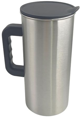 ＡＷＨＡＯ Jarra de Acero Inoxidable, Hervidor de Agua, 1500 Ml, Multifuncional, Recipiente Grande para Bebidas con Tapa, Portátil, para Hoteles Y Hogares, Negr