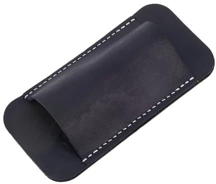 CALFOVERA Cowhide Leather Durable Multitool Pouch Sheath with Clip EDC Belt Organizer Genuine Leather Horizontal Sheath Compact Tools Holder Holster for for Belt Pocket Organizer Men(Black)
