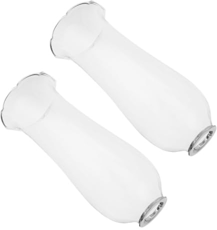 ZUNOXAZ 2 Pezzi Candele in Vetro Trasparente Copertura Lampada Antivento Protezione Fiamma per Uso ed Sostituzione Versatile per Lampade Olio e Lanterne