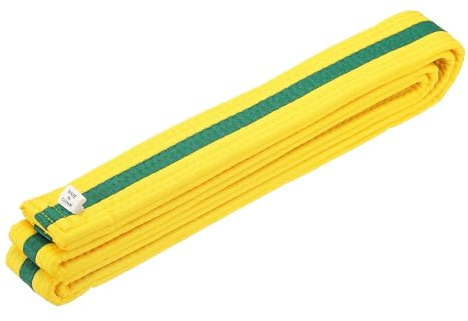 YELARXI Karate Belt, Martial Arts Ranking Belts Solid Cotton Double-Layered Core Long Soft Uniform Training