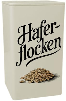 speecheese Haferflocken Vintage VorratsDose 900ml Nostalgische MetallDose 900ml - Retro-Aufbewahrung für Küche