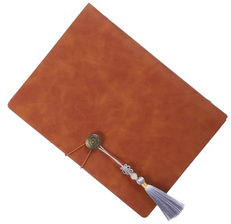 Gogogmee Album per Foglie e Fiori Secchi con Pagine Adesive Raccoglitore Mobili per Specimen Botanici Quaderno per Collezione di Memorie Naturali Custodia Espandibile Marrone per