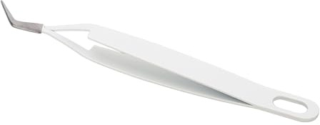 Cygmophing - Pinza per ciglia con punta curva in acciaio inox, con serraggio, strumento multiuso per il trucco