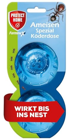 PROTECT HOME Forminex - Scatola Speciale per Esche formiche, per Combattere Le formiche in casa, Balcone e terrazza, 2 Pezzi