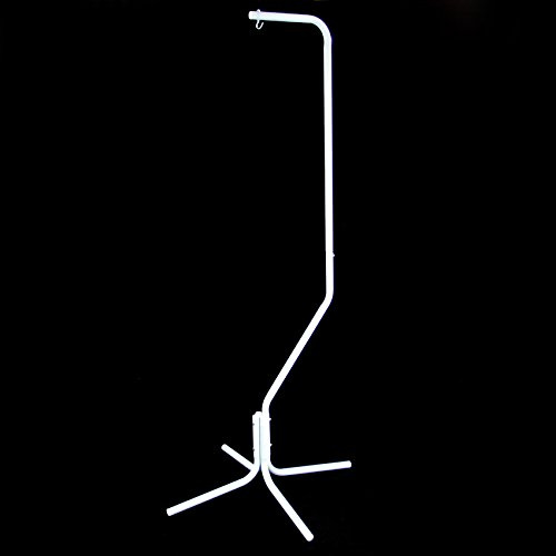 Easipet Metal Bird Cage Stand With Hook in Black or White - 167cm Tall (White)