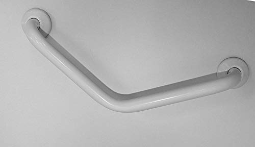 KSHANDEL24 WINKELGRIFF Weiss 20x20 cm - 135° HALTEGRIFF WANNENGRIFF STÜTZGRIFF SICHERHEITSGRIFF Bad