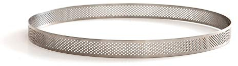 Decora 0064023 CERCLE À PÂTISSERIE PERFORÉ EN ACIER INOX Ø 18 X 2 H CM, Gris