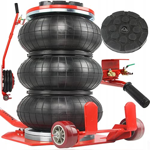 Sollevatore pneumatico 3,5 T per Auto Officina Martinetto Gamma di Altezza 15-40 cm Pneumatico Rosso Cric Pneumatico ad Aria