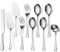 Jxkgenix Cubiertos Para Servir 10 Piezas, Juego De Utensilios Para Servir De Acero Inoxidable, Incluye Cuchara Ranurada Para Servir, Servidor Para Tartas, Tenedor Para Servir Cuchillos (Plata）