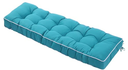 Maphissus 3 Seat 57 Inches Outdoor Porch Swing Cushions,Water-Resistant Tufted Patio Swing Replacement Cushions