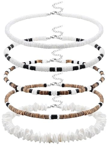 FIOROYAL Halskette für Herren, Muschel- und Strand-Halskette, 45,7 cm