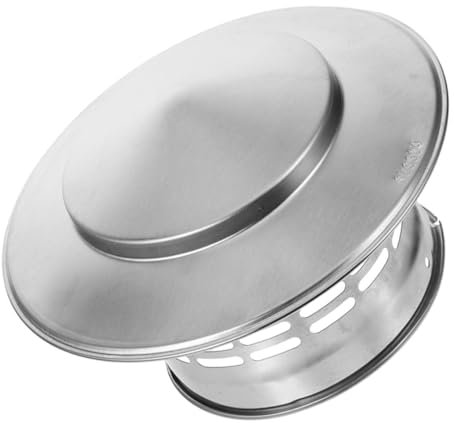 GRIRIW Stainless Steel Chimney Cap and Rainproof Roof Vent Cover for 200mm Pipes Outdoor Chimney Cowl Rodent Protection Suitable for Wood Burning Stoves