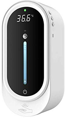 GeRRiT Distributeur automatique de désinfectant for les mains mural, distributeur de savon en mousse sans contact humain simple for enfants 1000 ml liquide, pompe à capteur rechargeable distributeur d