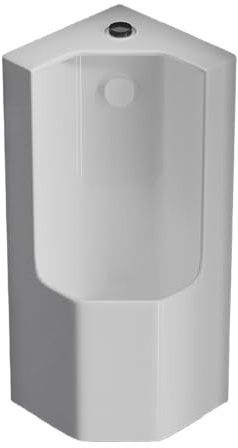 WANGRUIERHA Urinoir Mural Commercial en Céramique, Urinoirs à Bouton Invisible pour Hommes, Urinoir Homme d'angle de Salle de Bain, Convient aux Dortoirs, Garages, Hôtels