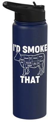 BBQ - I´D Smoke That Stainless Steel Insulated Water Bottle
