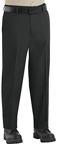 Red Kap Men's Elastic Insert Work Pant, Black, 32W x 32L