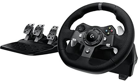 logitech G920 Dual-motor Feedback Driving Force USB Racing Wheel with Responsive Pedals for Xbox One (Renewed)