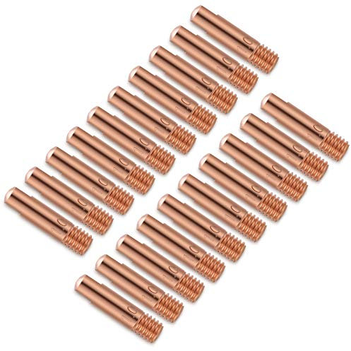 20Pcs Buses de Soudage MIG, Soudage Torche Pointe de, 1.0mm Embouts de en Cuivre, Soudure Pointe de Tube pour 15AK MIG/MAG Torche de Soudage Consommables