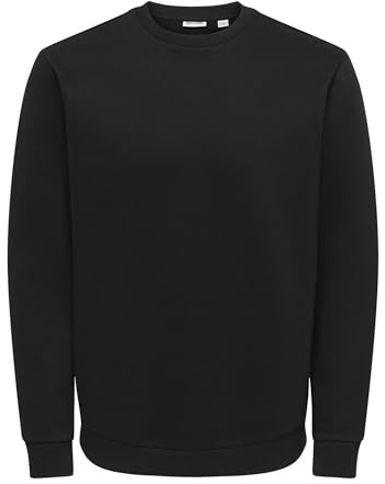 ONLY & SONS Onsceres Life Crew Neck Noos sweatshirt, svart, XL