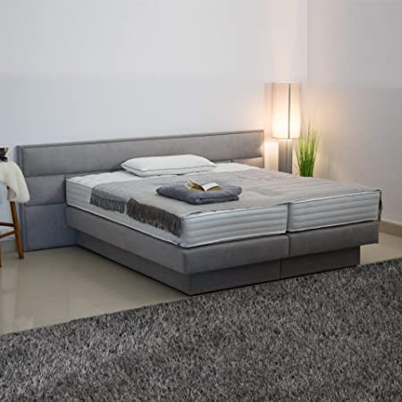 PAARA schwebendes Boxspringbett Bali mit Bettkasten | Antirutsch-Matten | Royal-WS® 500 Taschenfederkern Matratze mit integriertem Original GELAX® Topper Kern | Made in Germany (180 x 220 cm)