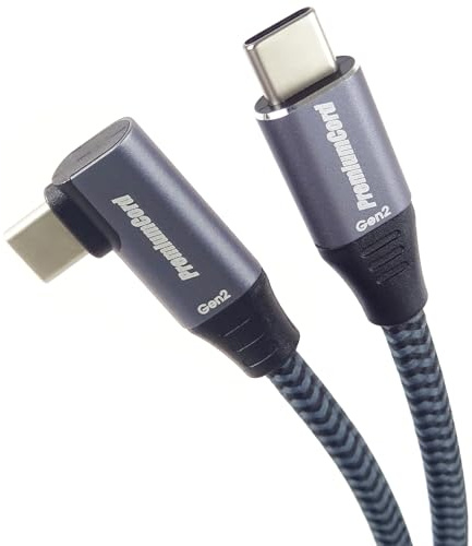 PremiumCord Cable de Conexión USB-C 3.2 Gen 2x2, Cable de Datos Superspeed ​​Hasta 20Gbit/s, Cable de Carga Hasta 5A, Potencia 100W, Soporta PD3.0 / QC4.0, USB 3.2 Generation 2x2, Negro, Longitud 0,5m