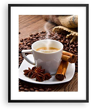 ARTTOR Poster Wandbild Kunstdruck 40x50cm Küche - 2152 - P2X | Kaffee Schokolade Frühstück Vertikal ohne Rahmen Wohnzimmer Schlafzimmer Küche Büro Wanddeko Kunstposter ARTTOR