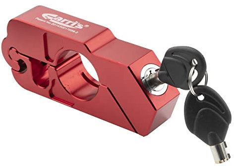 Effitnee Motorcycle Handlebar Lock Universal, Grip Brake Throttle Lock for Sports bikes Mountain bike ATVs, Red