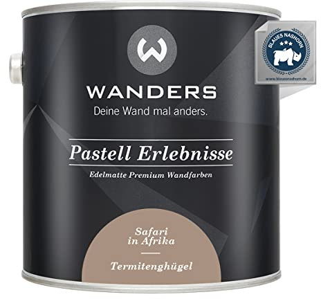 Wanders Erlebnisse Peinture murale mate élégante pour meubles de cuisine et meubles de cuisine, 2,5 l, taupe clair, fort pouvoir couvrant, séchage rapide
