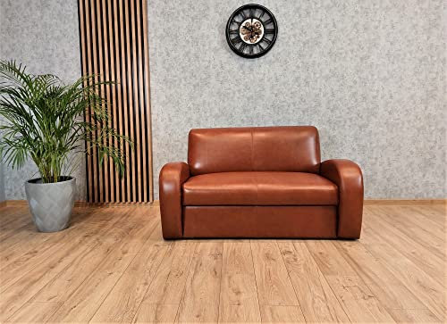 Quattro Meble 2 er Leder Sofa Mediolan FS Breite 144cm Ledersofa Echtleder Couch Farbauswahl ! (Version ohne Schlaffunktion)