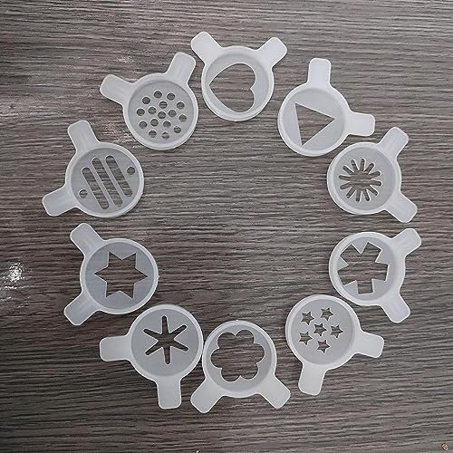 Accessoires de buse for machine à crème glacée, buse fantaisie, bouchon de crème glacée à modeler, pièces de rechange for machine à crème glacée molle 10 en 1, couvercles, accessoires de buse, diamètr