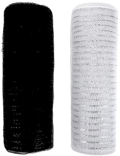 NOLITOY 2rollen Halloween Metallic Mesh Bänder Dekorative Netze Für Kränze Und Festlichkeiten