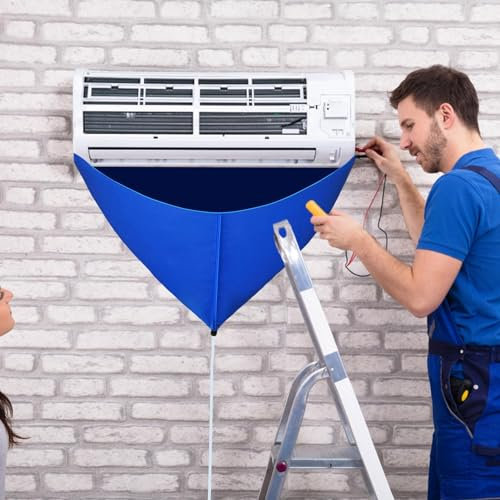 Air Conditioner Cleaning Kit,Split Air Conditioning Cleaning Bag, Mit Abfluss Und Zweiseitiger Stützplatte, Zur Staubreinigung, Saubere Schutztasche?Wasserbeutel + Schlauch + Bürste?