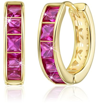 Linawe Small Hoop Earrings for Women Trendy, Tragus Piercing Jewellery, Cubic Zirconia Studs Huggie Earrings, Mini Chunky Tiny Helix Earrings, Gold/Rose Gold/Silver Cartilage Hoops