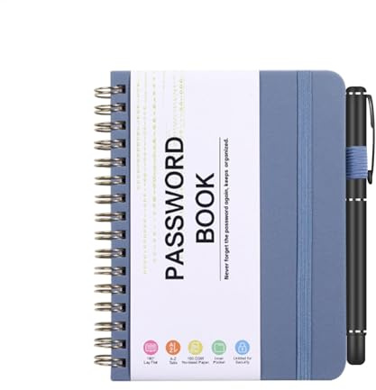 Oldmoom Carnet de mots de passe de poche | Carnet d'adresses portable, organiseur d'adresses A6 sécurisé pour organiser les adresses de sites Web importants, les e-mails, les noms d'utilisateur