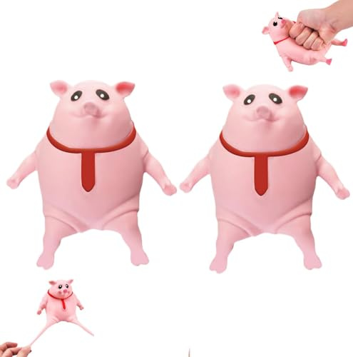 Schwein Squishy Spielzeug, Schwein Squeeze Spielzeug, Niedliche Schwein Stress Relief Spielzeug, Lustige Stress Bälle Spielzeug, Sensorische Fidget Spielzeug Für Kinder Erwachsene, 2 Stück