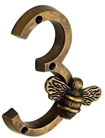 Bee House Number Sign 3D Door Mailbox Numbers 0-9 Self Adhesive House Door Numbers House Street Address Numbers Stickers for Apartment House Room Office Cars