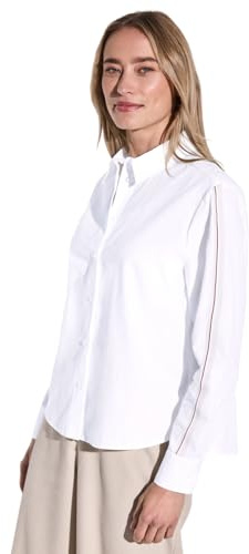 STREET ONE skjortblus med tapetail, Vit, 40
