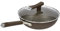 Riummndea Padella profonda in ghisa con coperchio e manico, rivestimento antiaderente Titanium Fusion, manico rivettato, lavabile in lavastoviglie, perfetta per friggere, saltare e molto altro ancora