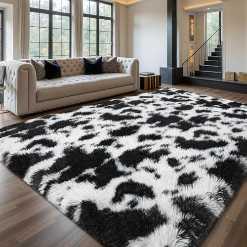 Sour Lemon Tapis de Salon, à Poils Longs, Tapis Chambre Gris, 160 x 230 cm, antidérapant, Extra Large, Moelleux et Moderne, pour Chambre à Coucher, Chambre d'enfant