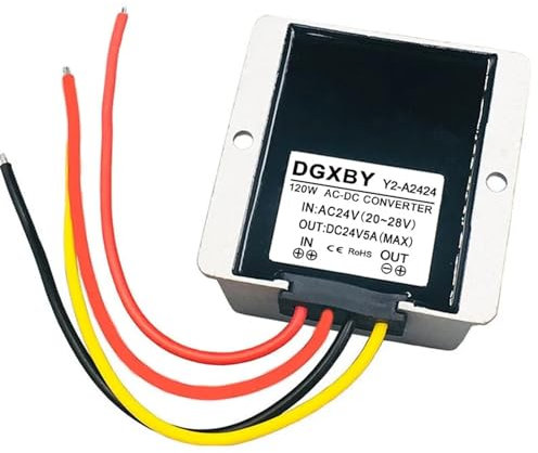 AC24V a DC24V 4A 5A 6A Convertidor regulador de Potencia 20-28V a 24V Fuente de alimentación for válvula solenoide(AC24V to DC24V 5A)