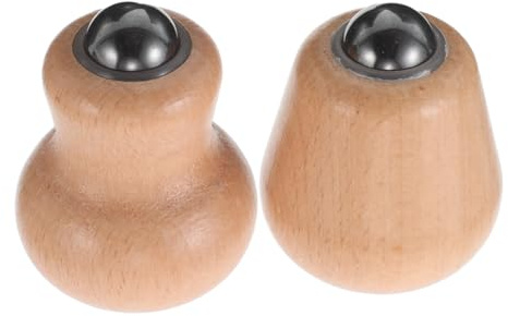 Anneome Lot De 2 Bâtons En Bois : Pour Massage Du Visage Et Du Cou – Design Ergonomique Pour Une Utilisation Confortable – Portable Et Léger Pour Les Déplacements