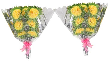 FUNOMOCYA 2 Pezzi Bouquet Artificiali per Cimitero da Decorazioni Chic per Cerimonie Funebri e Attività Commemorazione Fiori Simulati per Decorare Lapidi e Luoghi Realistico