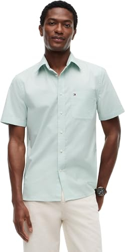 Tommy Hilfiger Chemise légère Oxford Solid SS BD MW0MW42285, Vert, XL