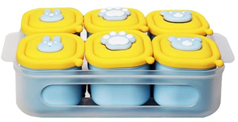 Molde de congelación de leche materna, bandeja de almacenamiento de alimentos para bebés, contenedor de cavidad de silicona, diseño de base organizadora antideslizante texturizada, soporte de comida
