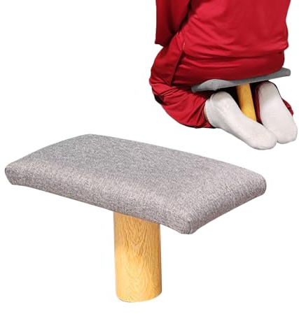 Banco de meditación - Taburete de yoga ergonómico de madera de 12,2 x 6,3 pulgadas | Meditación arrodillada para una postura perfecta | Banco de oración para casa, interior y exterior, viajes